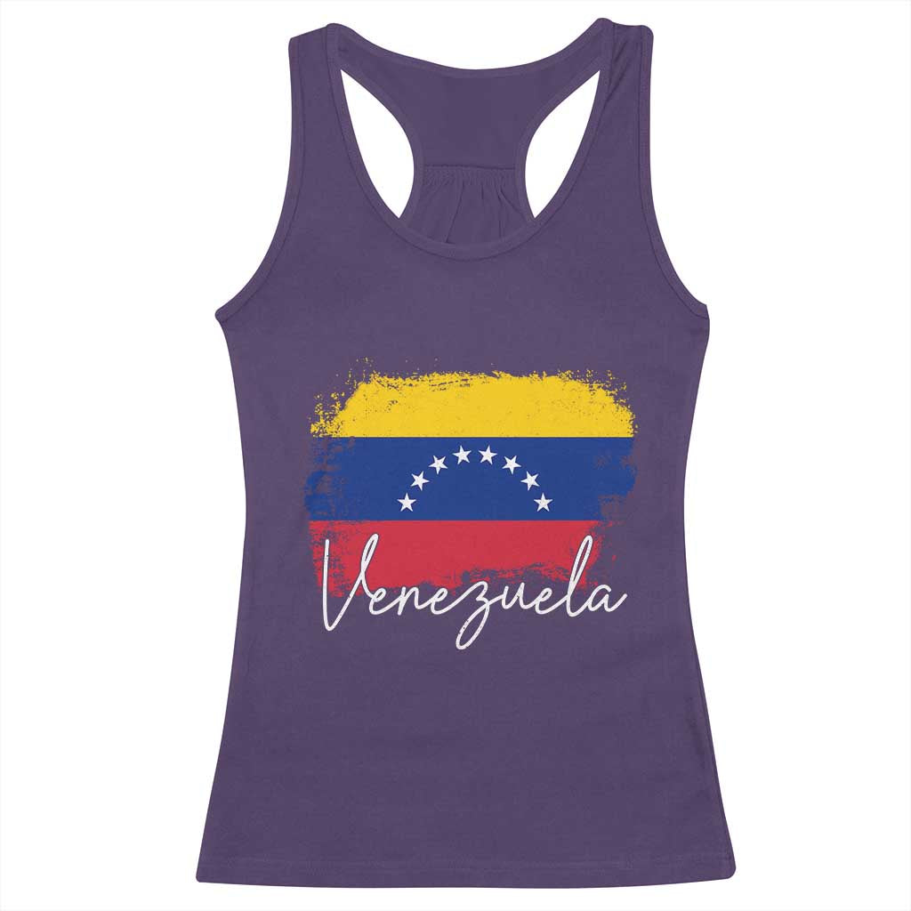 Venezuela Flag Pride Patriotic Racerback Tank Top for Venezuelan Roost - Wonder Print Shop