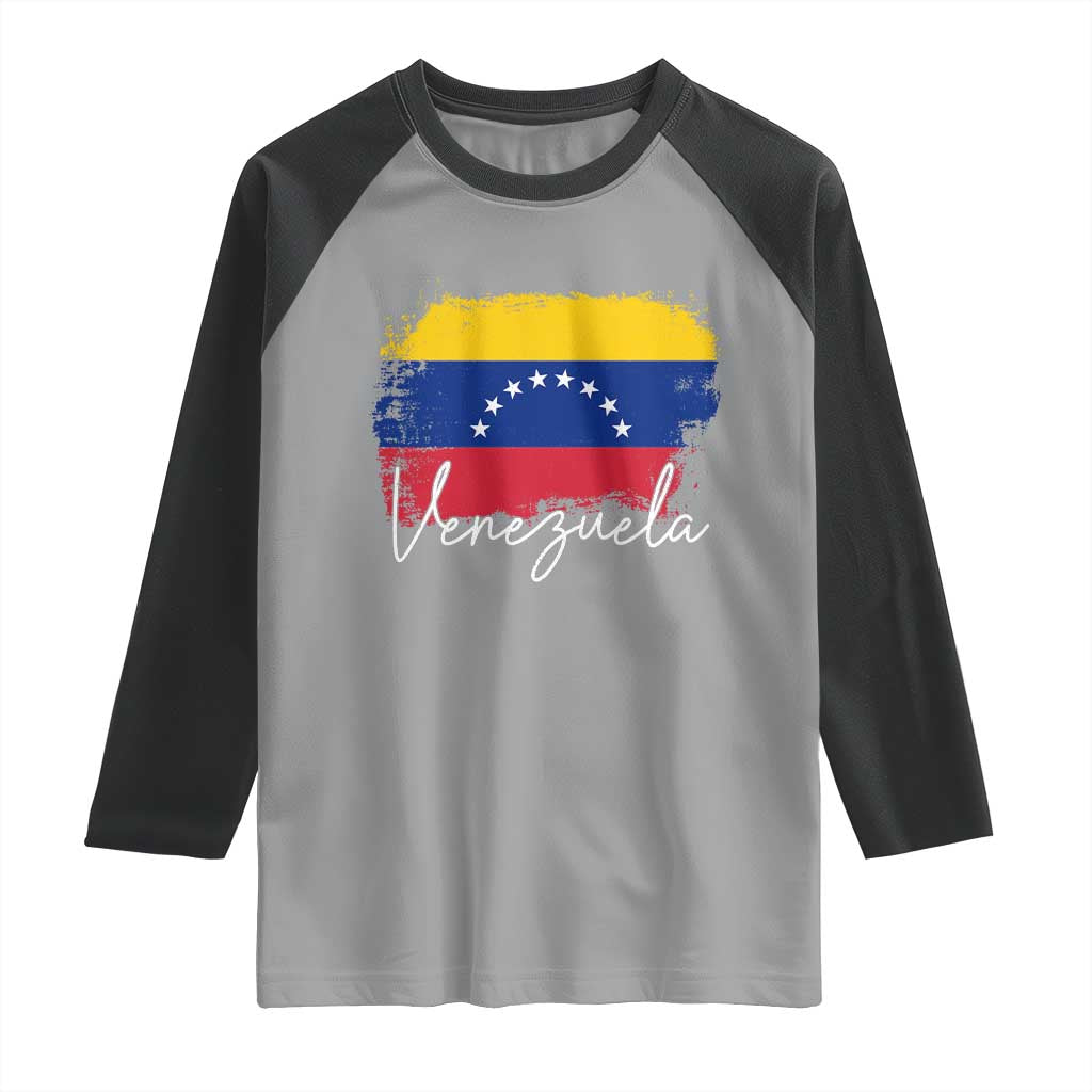 Venezuela Flag Pride Patriotic Raglan Shirt for Venezuelan Roost - Wonder Print Shop