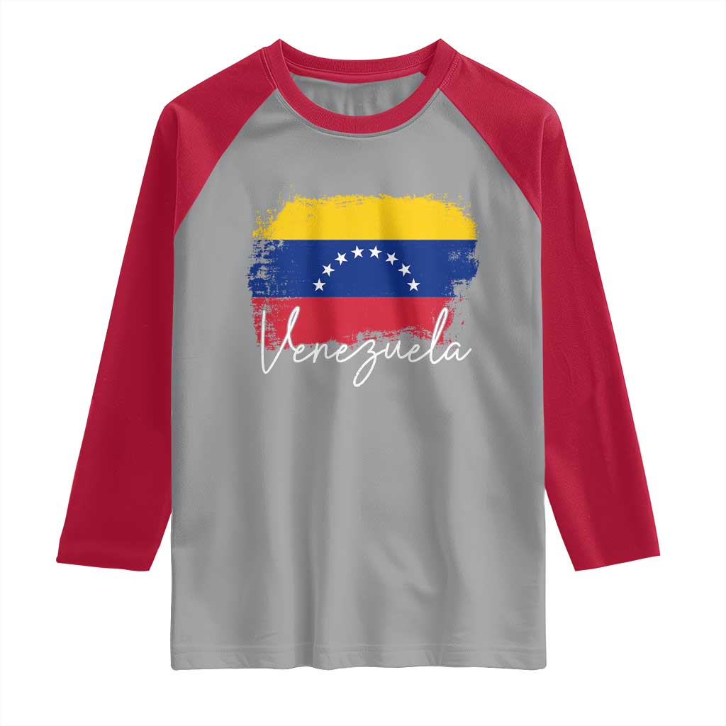 Venezuela Flag Pride Patriotic Raglan Shirt for Venezuelan Roost - Wonder Print Shop