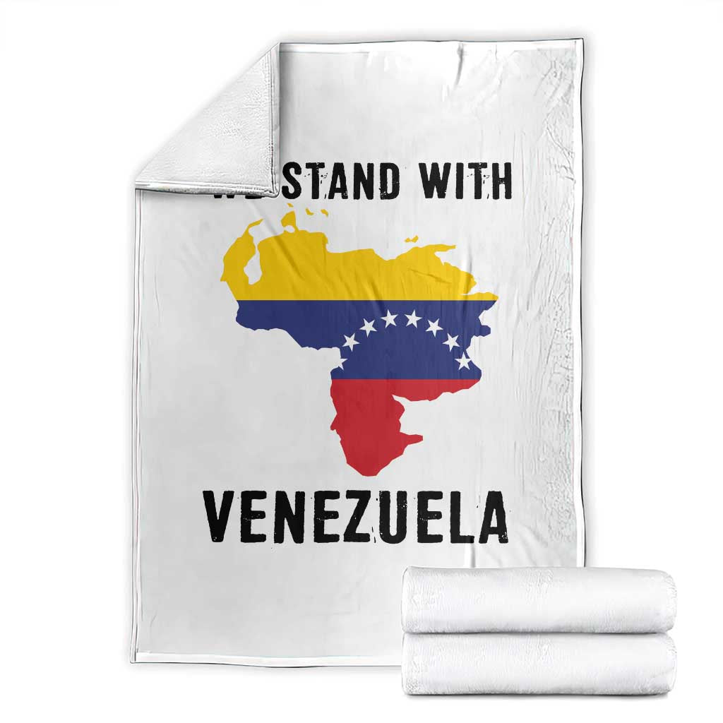 We Stand With Venezuela Throw Blanket Venezuelan Flag Unity Graphic - Wonder Print Shop