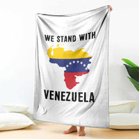 We Stand With Venezuela Throw Blanket Venezuelan Flag Unity Graphic - Wonder Print Shop
