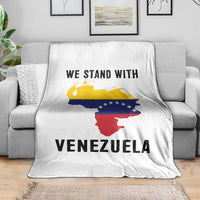 We Stand With Venezuela Throw Blanket Venezuelan Flag Unity Graphic - Wonder Print Shop