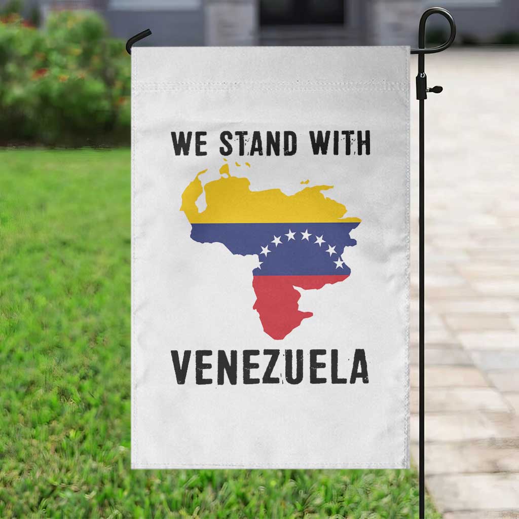 We Stand With Venezuela Garden Flag Venezuelan Flag Unity Graphic - Wonder Print Shop