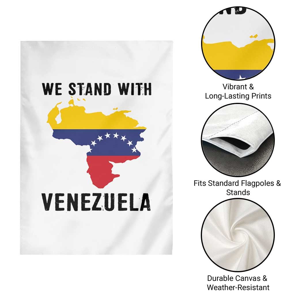 We Stand With Venezuela Garden Flag Venezuelan Flag Unity Graphic - Wonder Print Shop