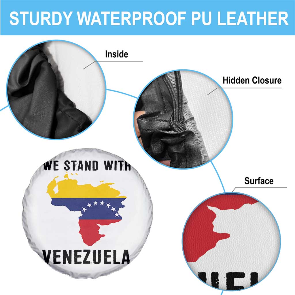 We Stand With Venezuela Spare Tire Cover Venezuelan Flag Unity Graphic - Wonder Print Shop