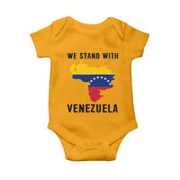We Stand With Venezuela Baby Onesie Venezuelan Flag Unity Graphic - Wonder Print Shop