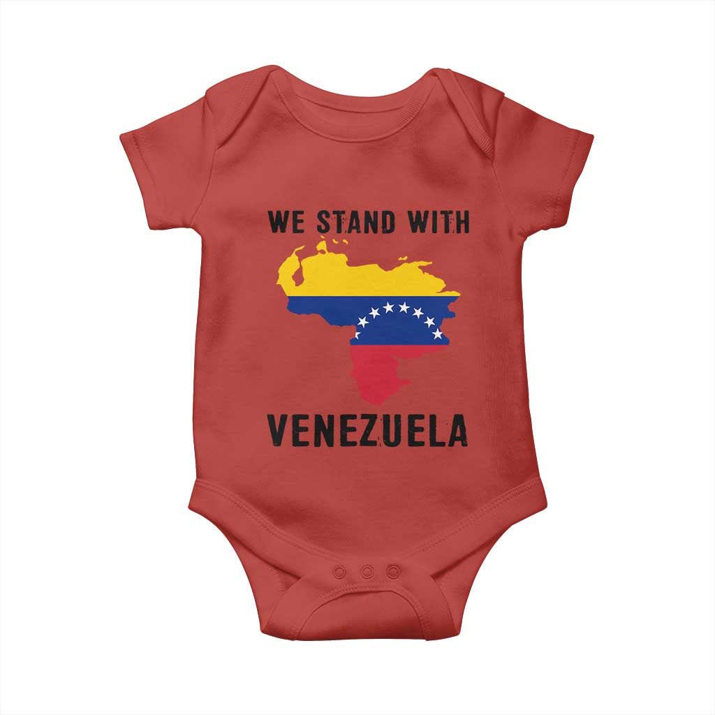 We Stand With Venezuela Baby Onesie Venezuelan Flag Unity Graphic - Wonder Print Shop