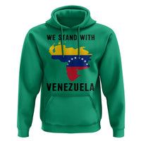 We Stand With Venezuela Hoodie Venezuelan Flag Unity Graphic - Wonder Print Shop