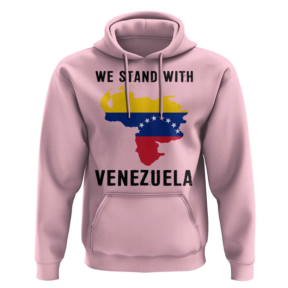 We Stand With Venezuela Hoodie Venezuelan Flag Unity Graphic - Wonder Print Shop