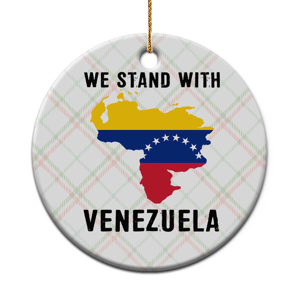 We Stand With Venezuela Ceramic Ornament Venezuelan Flag Unity Graphic - Wonder Print Shop