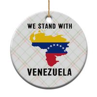 We Stand With Venezuela Ceramic Ornament Venezuelan Flag Unity Graphic - Wonder Print Shop