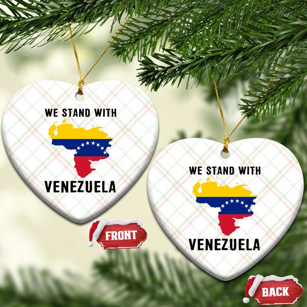 We Stand With Venezuela Ceramic Ornament Venezuelan Flag Unity Graphic - Wonder Print Shop
