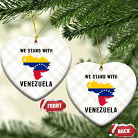 We Stand With Venezuela Ceramic Ornament Venezuelan Flag Unity Graphic - Wonder Print Shop