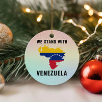 We Stand With Venezuela Ceramic Ornament Venezuelan Flag Unity Graphic - Wonder Print Shop