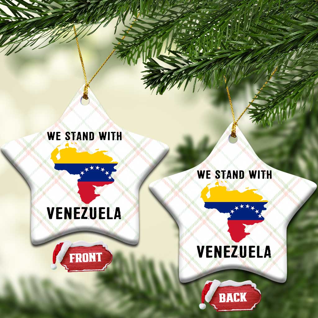 We Stand With Venezuela Ceramic Ornament Venezuelan Flag Unity Graphic - Wonder Print Shop