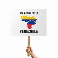 We Stand With Venezuela Protest Sign Venezuelan Flag Unity Graphic