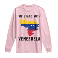 We Stand With Venezuela Long Sleeve Shirt Venezuelan Flag Unity Graphic - Wonder Print Shop