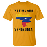 We Stand With Venezuela T Shirt Venezuelan Flag Unity Graphic - Wonder Print Shop