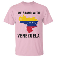 We Stand With Venezuela T Shirt Venezuelan Flag Unity Graphic - Wonder Print Shop