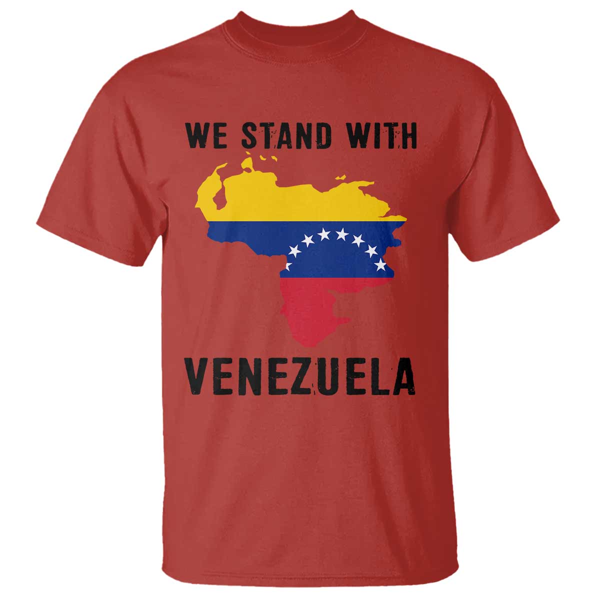 We Stand With Venezuela T Shirt Venezuelan Flag Unity Graphic - Wonder Print Shop