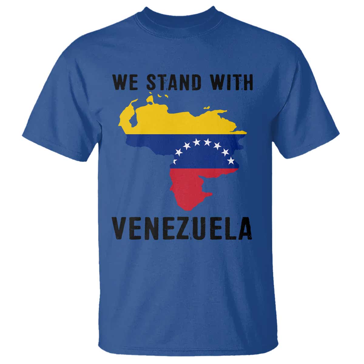 We Stand With Venezuela T Shirt Venezuelan Flag Unity Graphic - Wonder Print Shop