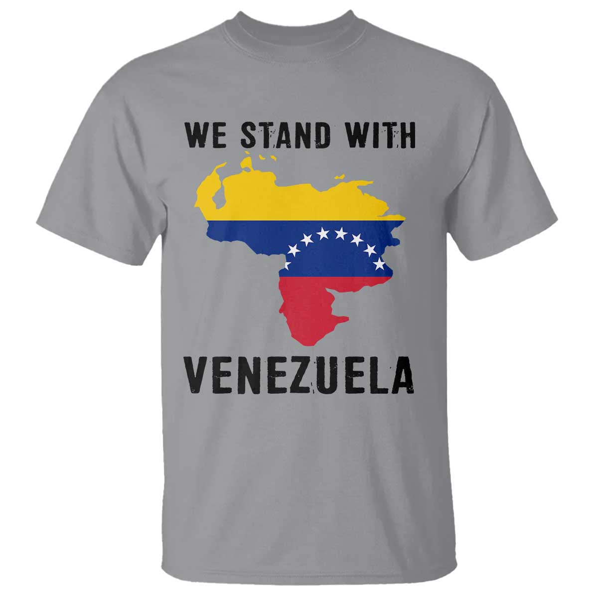 We Stand With Venezuela T Shirt Venezuelan Flag Unity Graphic - Wonder Print Shop