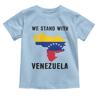 We Stand With Venezuela Toddler T Shirt Venezuelan Flag Unity Graphic - Wonder Print Shop
