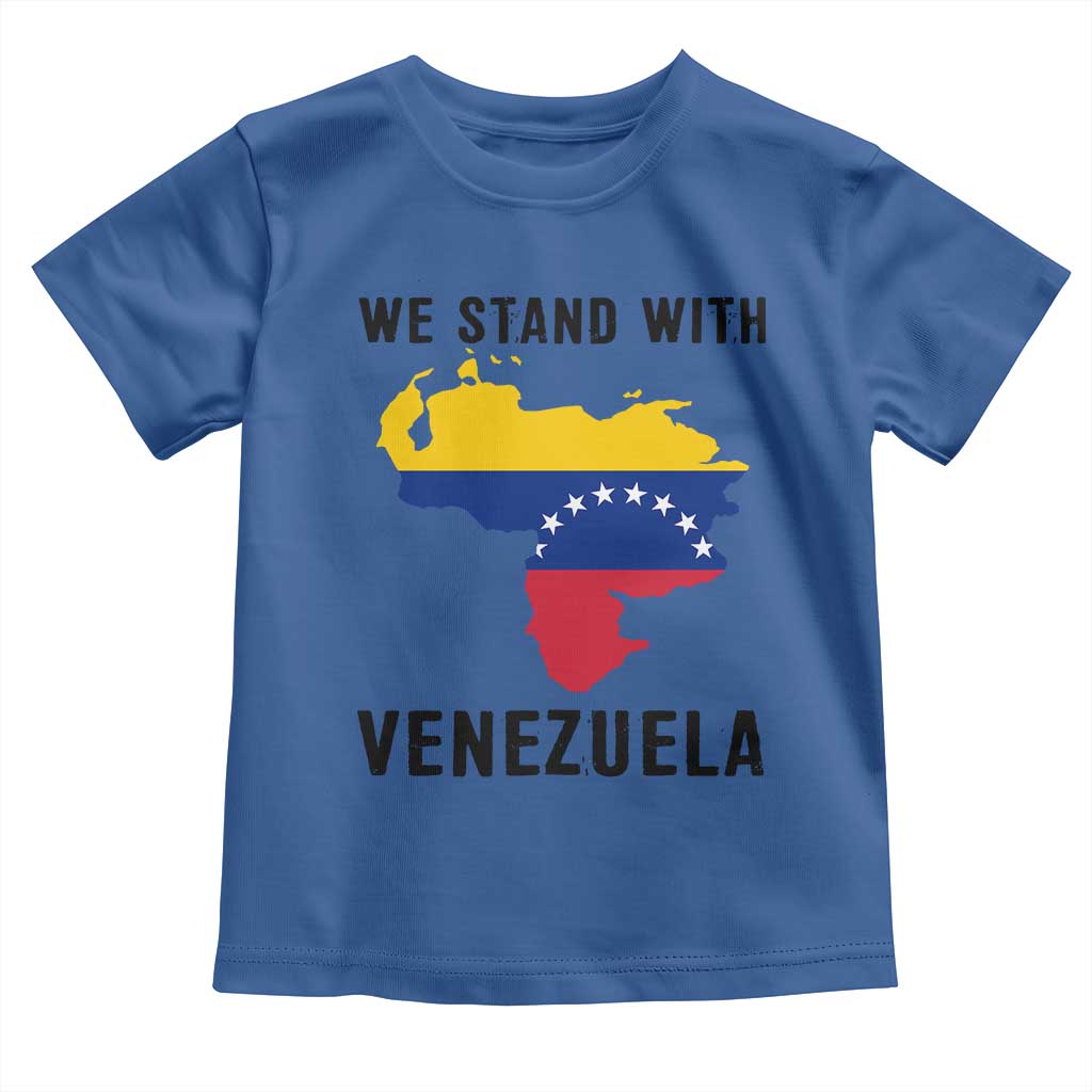 We Stand With Venezuela Toddler T Shirt Venezuelan Flag Unity Graphic - Wonder Print Shop