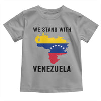 We Stand With Venezuela Toddler T Shirt Venezuelan Flag Unity Graphic - Wonder Print Shop