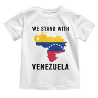 We Stand With Venezuela Toddler T Shirt Venezuelan Flag Unity Graphic - Wonder Print Shop