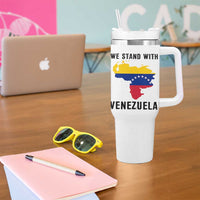 We Stand With Venezuela Tumbler With Handle Venezuelan Flag Unity Graphic - Wonder Print Shop
