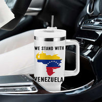 We Stand With Venezuela Tumbler With Handle Venezuelan Flag Unity Graphic - Wonder Print Shop