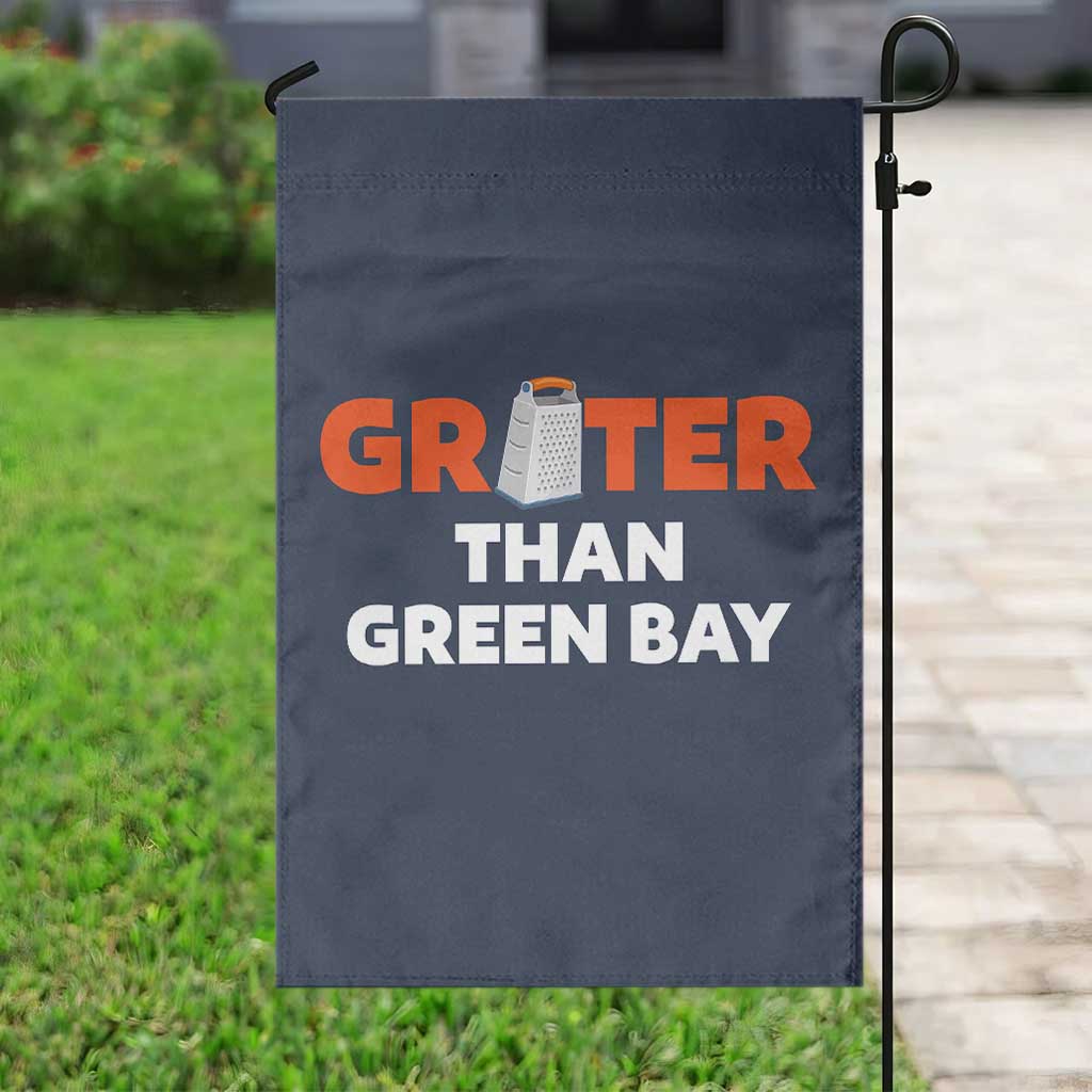 Funny Greater Than Green Bay Rivalry Garden Flag Cheese Grater - Wonder Print Shop