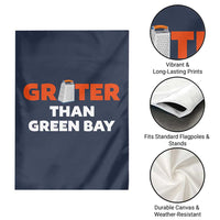 Funny Greater Than Green Bay Rivalry Garden Flag Cheese Grater - Wonder Print Shop
