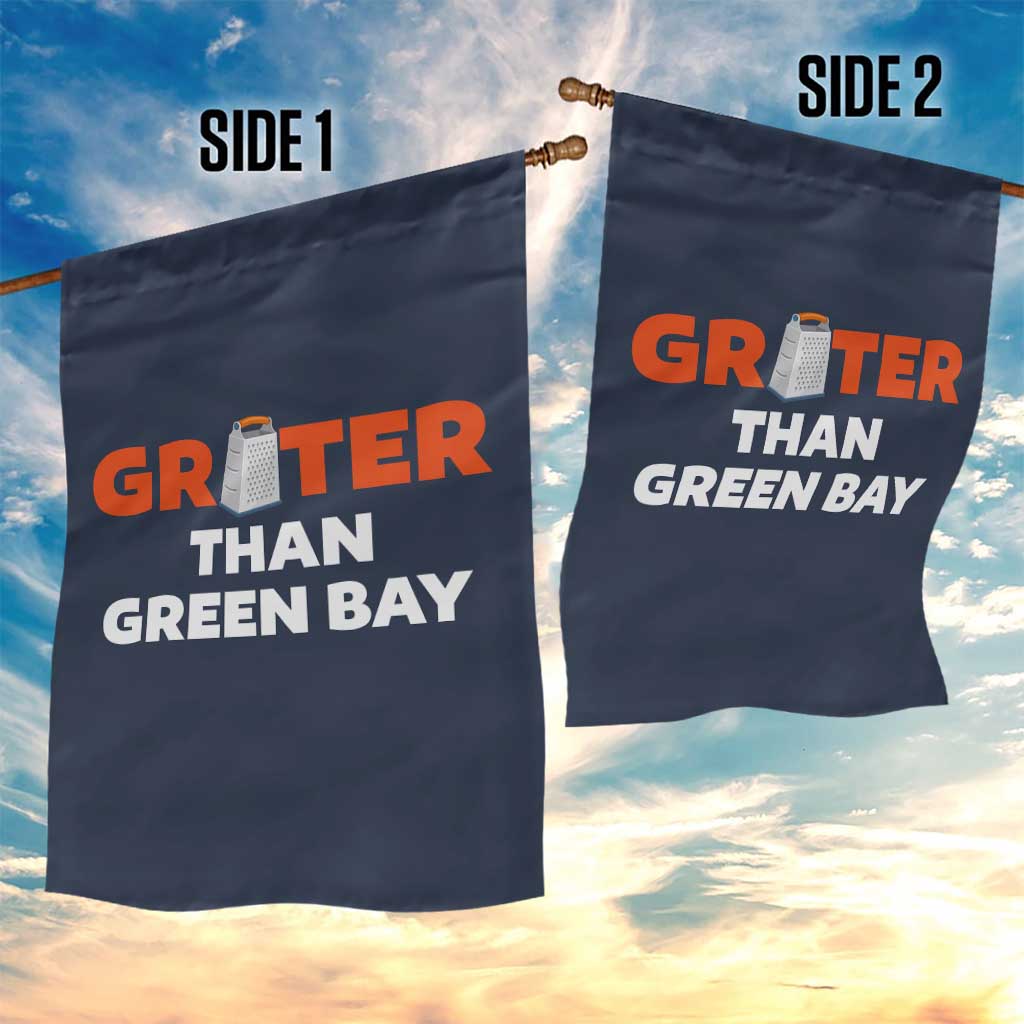 Funny Greater Than Green Bay Rivalry Garden Flag Cheese Grater - Wonder Print Shop