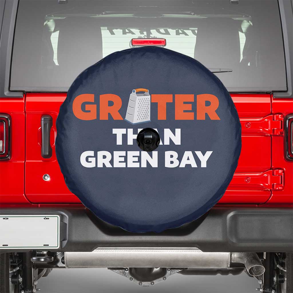 Funny Greater Than Green Bay Rivalry Spare Tire Cover Cheese Grater - Wonder Print Shop