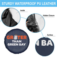 Funny Greater Than Green Bay Rivalry Spare Tire Cover Cheese Grater - Wonder Print Shop