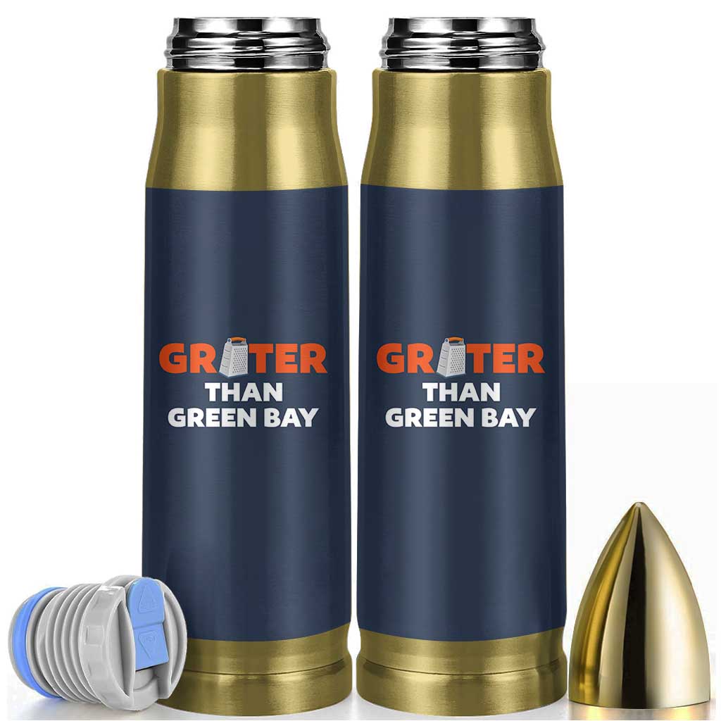 Funny Greater Than Green Bay Rivalry Bullet Tumbler Cheese Grater - Wonder Print Shop