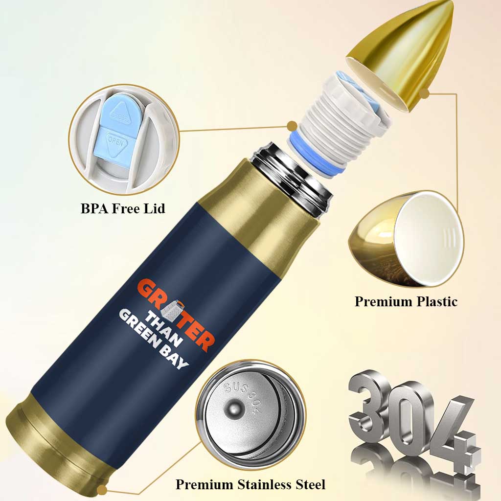 Funny Greater Than Green Bay Rivalry Bullet Tumbler Cheese Grater - Wonder Print Shop