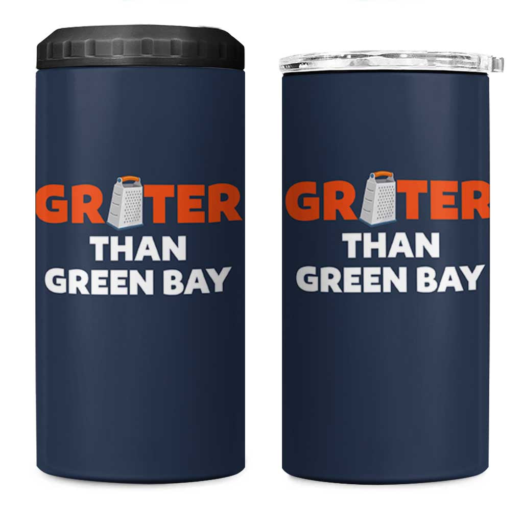 Funny Greater Than Green Bay Rivalry 4 in 1 Can Cooler Tumbler Cheese Grater - Wonder Print Shop