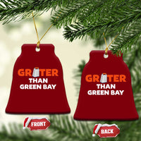 Funny Greater Than Green Bay Rivalry Ceramic Ornament Cheese Grater - Wonder Print Shop
