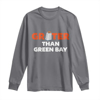 Funny Greater Than Green Bay Rivalry Long Sleeve Shirt Cheese Grater - Wonder Print Shop
