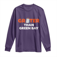 Funny Greater Than Green Bay Rivalry Long Sleeve Shirt Cheese Grater - Wonder Print Shop