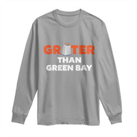 Funny Greater Than Green Bay Rivalry Long Sleeve Shirt Cheese Grater - Wonder Print Shop