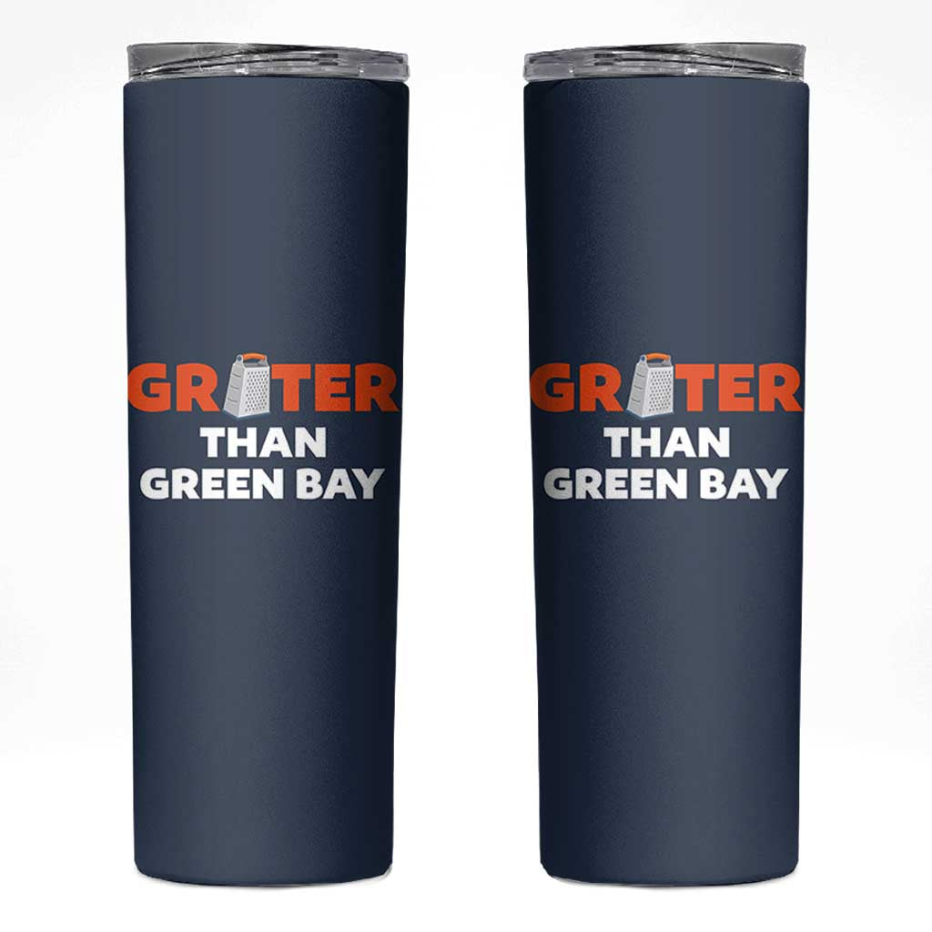 Funny Greater Than Green Bay Rivalry Skinny Tumbler Cheese Grater - Wonder Print Shop