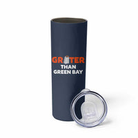 Funny Greater Than Green Bay Rivalry Skinny Tumbler Cheese Grater - Wonder Print Shop