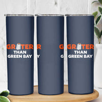 Funny Greater Than Green Bay Rivalry Skinny Tumbler Cheese Grater - Wonder Print Shop
