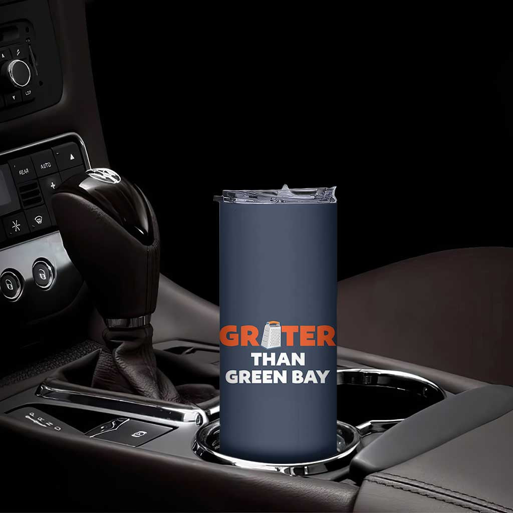 Funny Greater Than Green Bay Rivalry Skinny Tumbler Cheese Grater - Wonder Print Shop