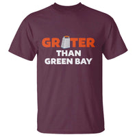 Funny Greater Than Green Bay Rivalry T Shirt Cheese Grater - Wonder Print Shop