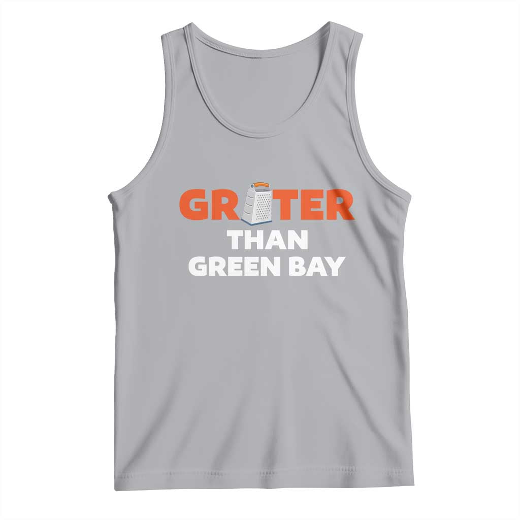 Funny Greater Than Green Bay Rivalry Tank Top Cheese Grater - Wonder Print Shop